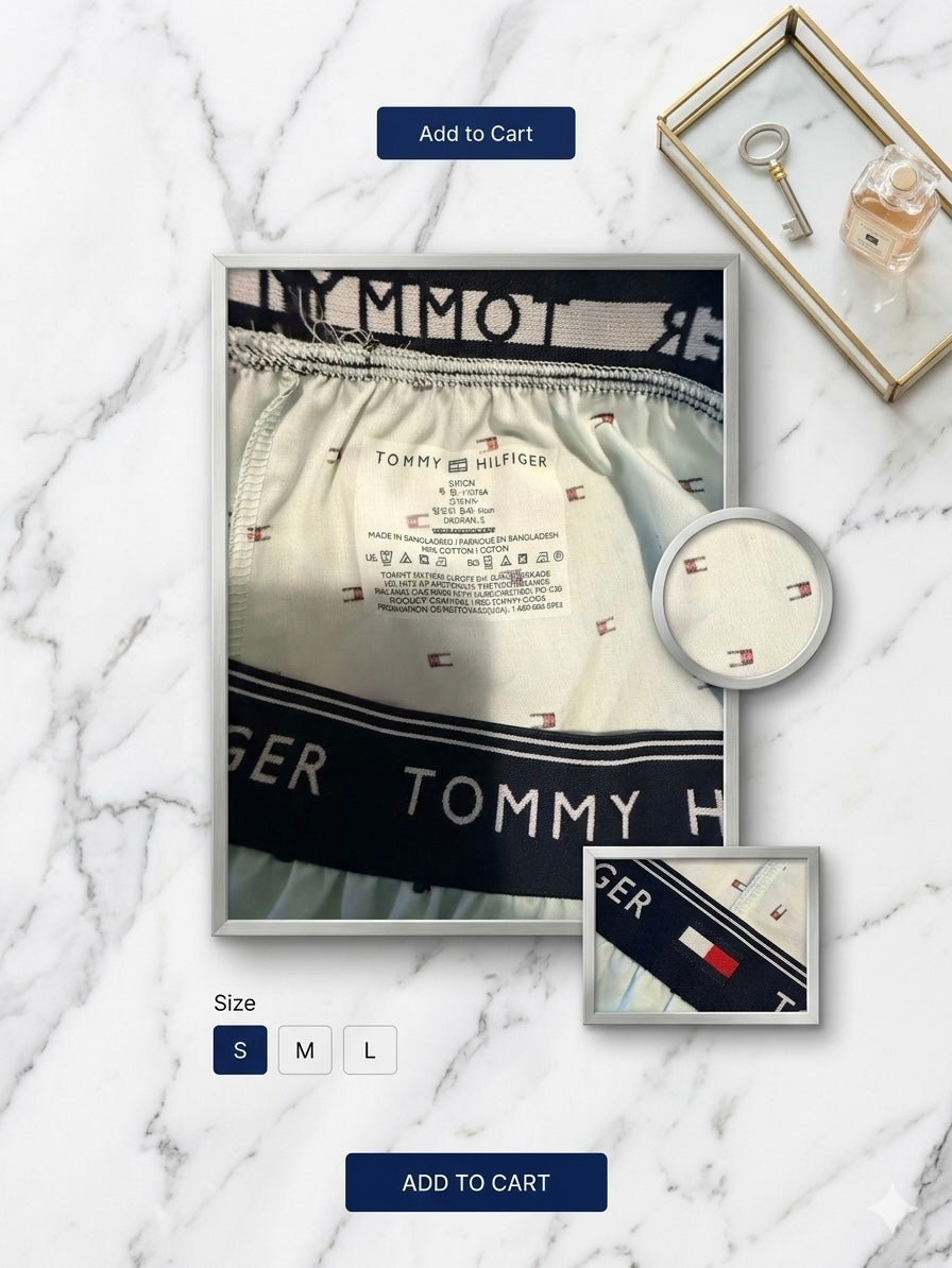 Bóxer Clásico Tommy Hilfiger "Woven" – Edición Mint Heritage