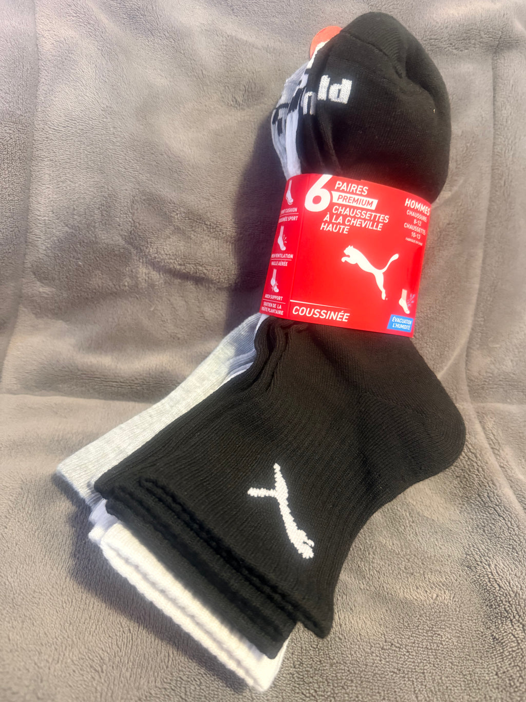 Pack de 6 Pares de Calcetines Deportivos PUMA – Deportivos y Casuales (Multicolor)