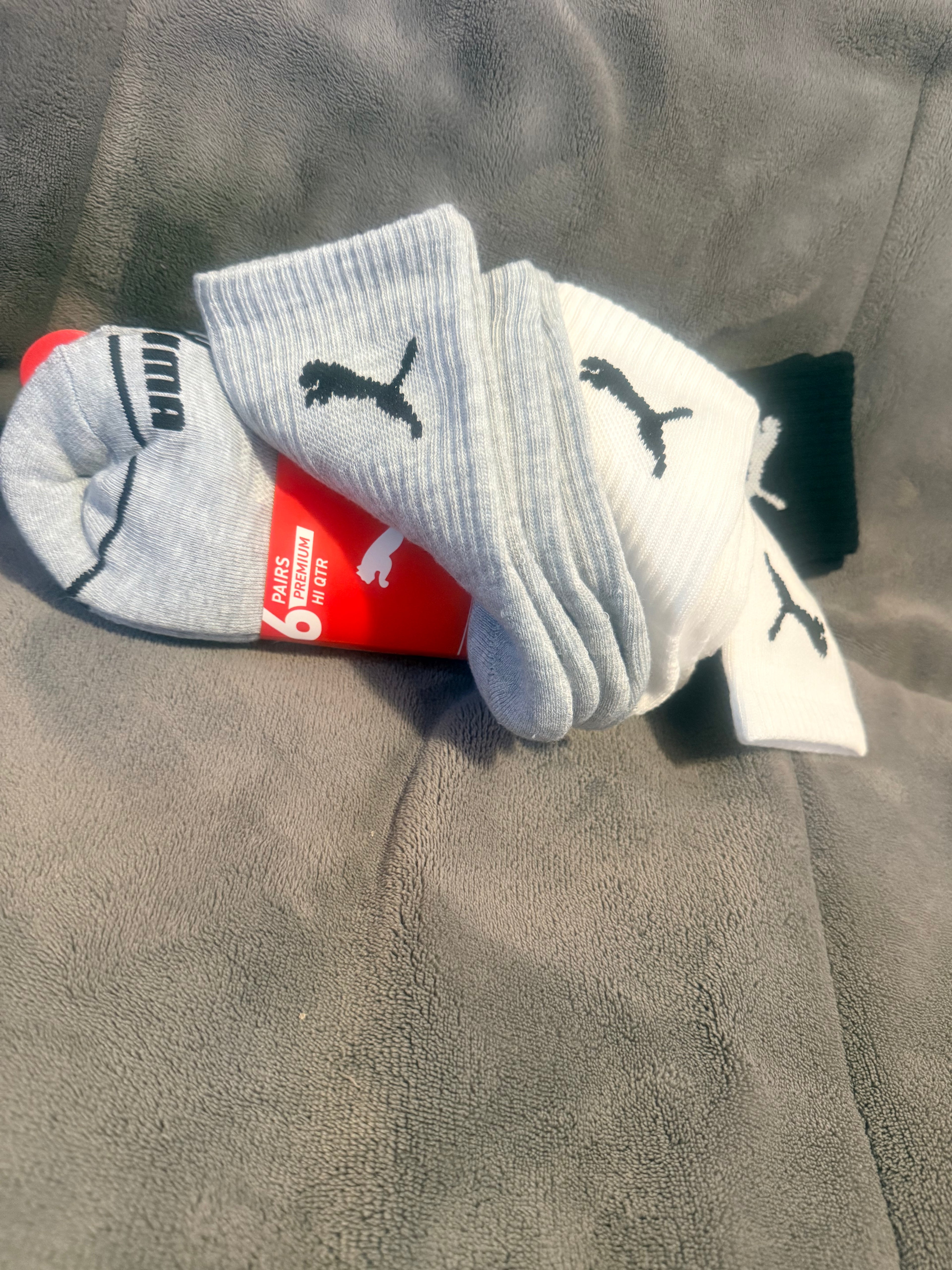 Pack de 6 Pares de Calcetines Deportivos PUMA – Deportivos y Casuales (Multicolor)