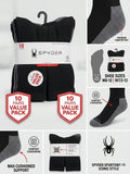 Paquete de 10 Pares de Calcetines Spyder Crew para Hombre y Mujer.