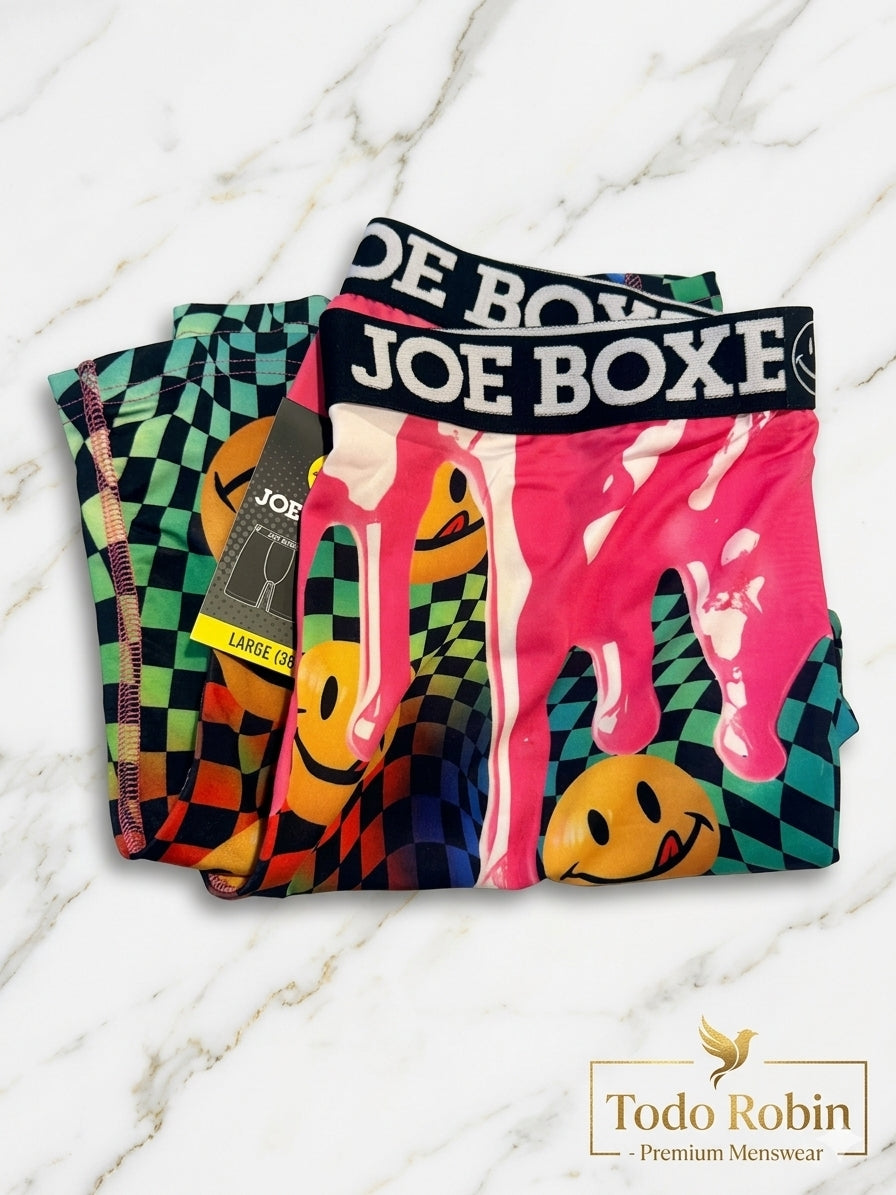 Bóxer Brief Joe Boxer - Diseño Psicodélico Rainbow & Caritas Sonrientes