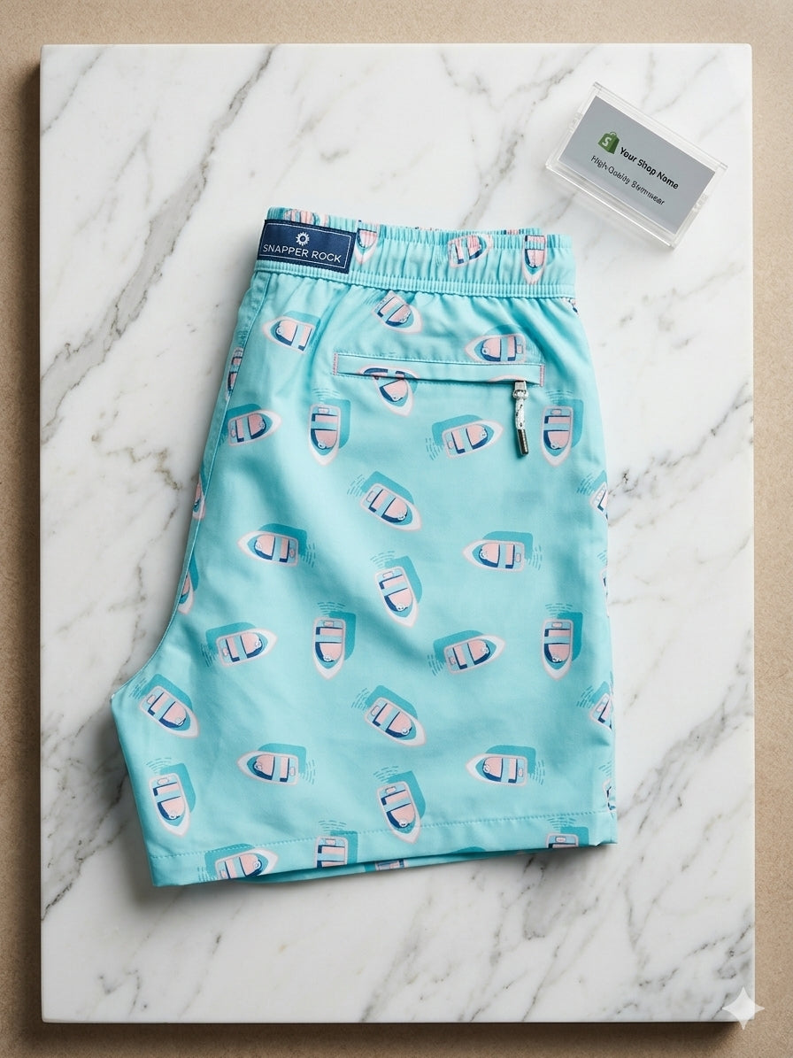 Bañador para Hombre "Float Your Boat" - Azul Celeste | Snapper Rock