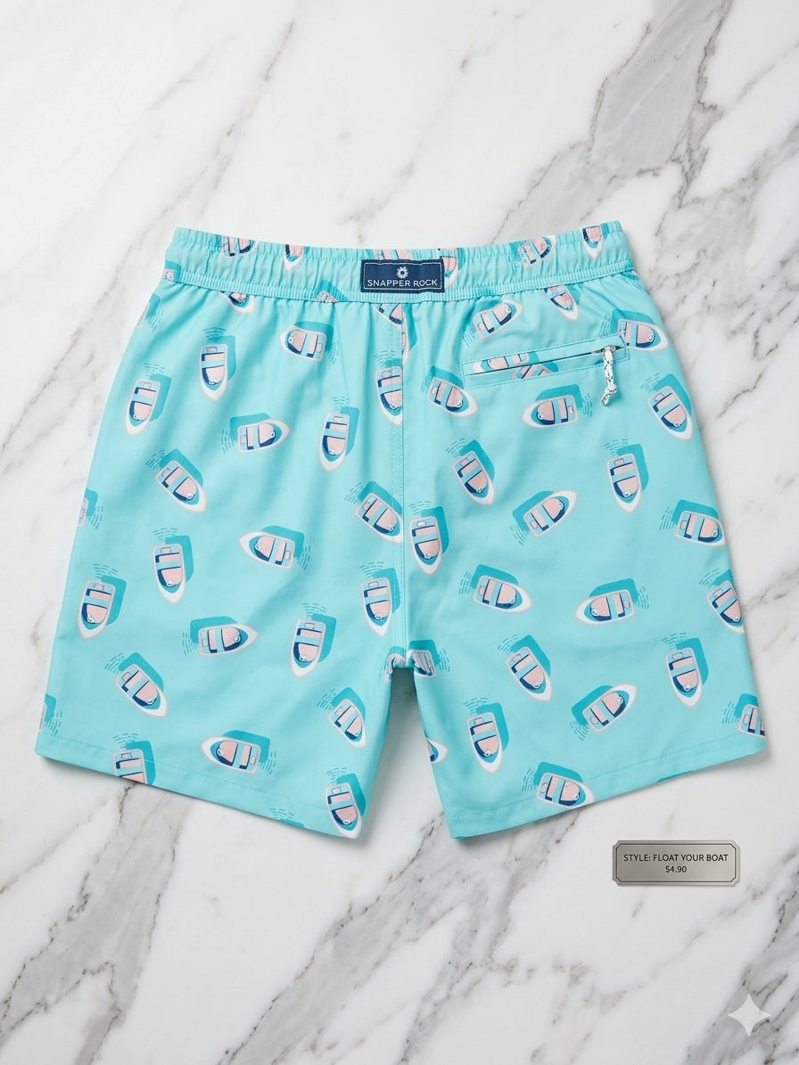 Bañador para Hombre "Float Your Boat" - Azul Celeste | Snapper Rock