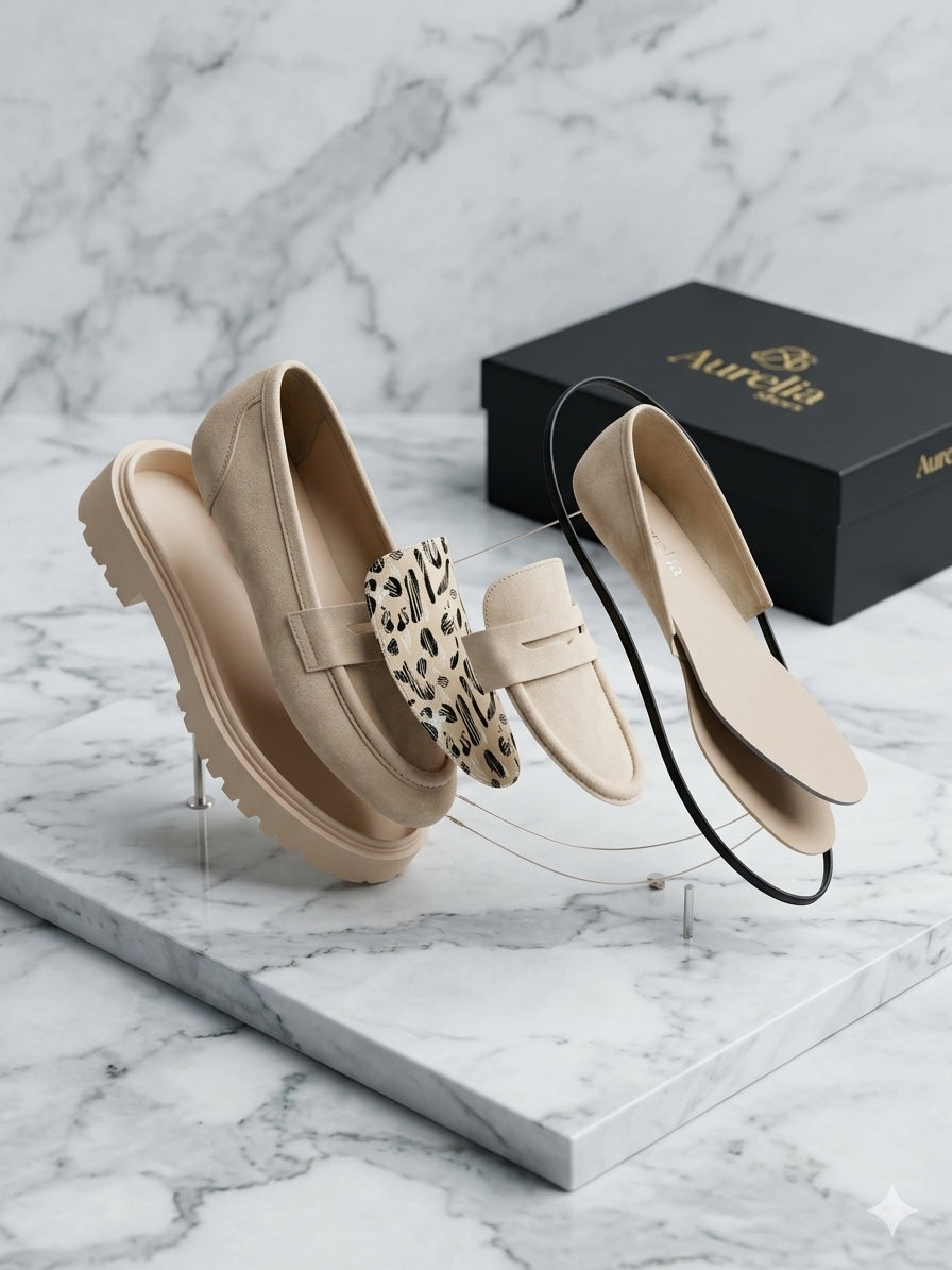Mocasines Fratelli Rizzoli Crosta Nude – Diseño Animal Print