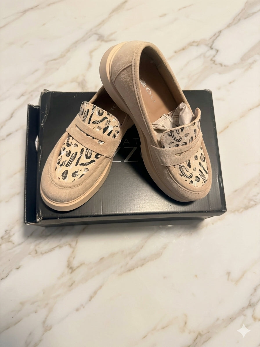 Mocasines Fratelli Rizzoli Crosta Nude – Diseño Animal Print