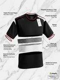Camiseta Kenneth Cole New York con Bloques de Color y Ribete Rojo