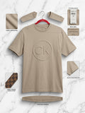 Camiseta Calvin Klein Jeans Tonal CK - Beige Arena