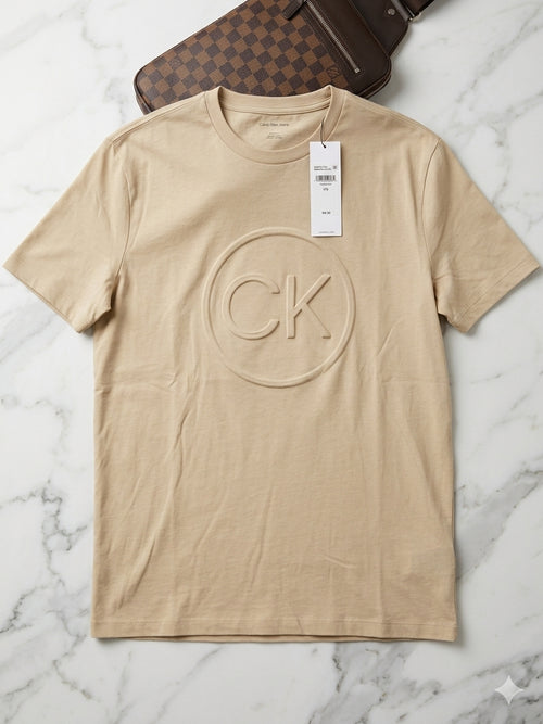 Camiseta Calvin Klein Jeans Tonal CK - Beige Arena