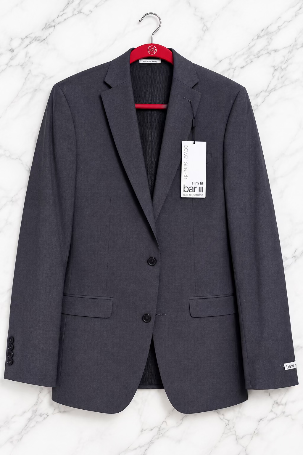 Saco de Traje Slim Fit Bar III para Hombre - Berry Plum (Power Stretch) - Talla 38L