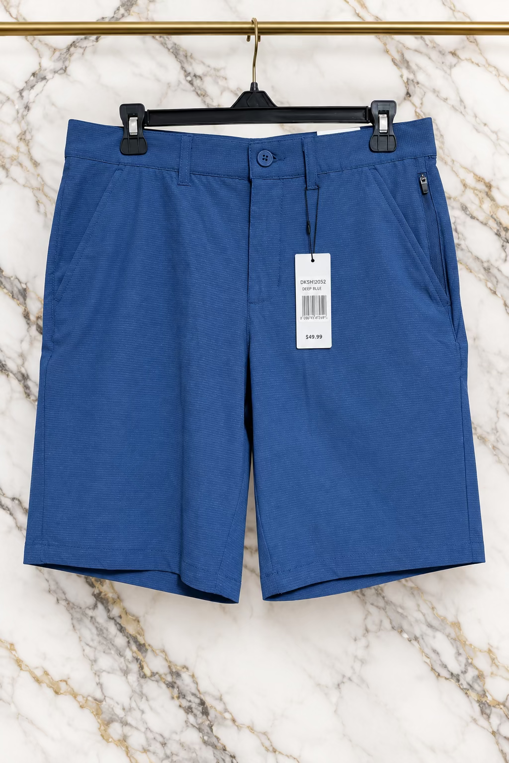 DKNY Men's Performance Stretch Shorts – Blue (Size 29)