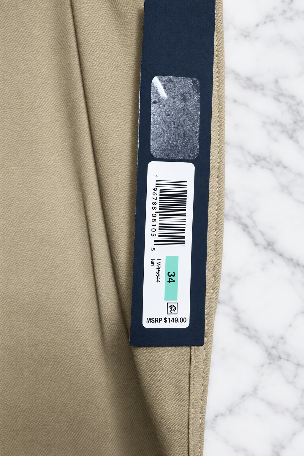 Karl Lagerfeld Paris Men's Khaki Dress Pants - Slim Flat Front Trousers Size 34 NWT