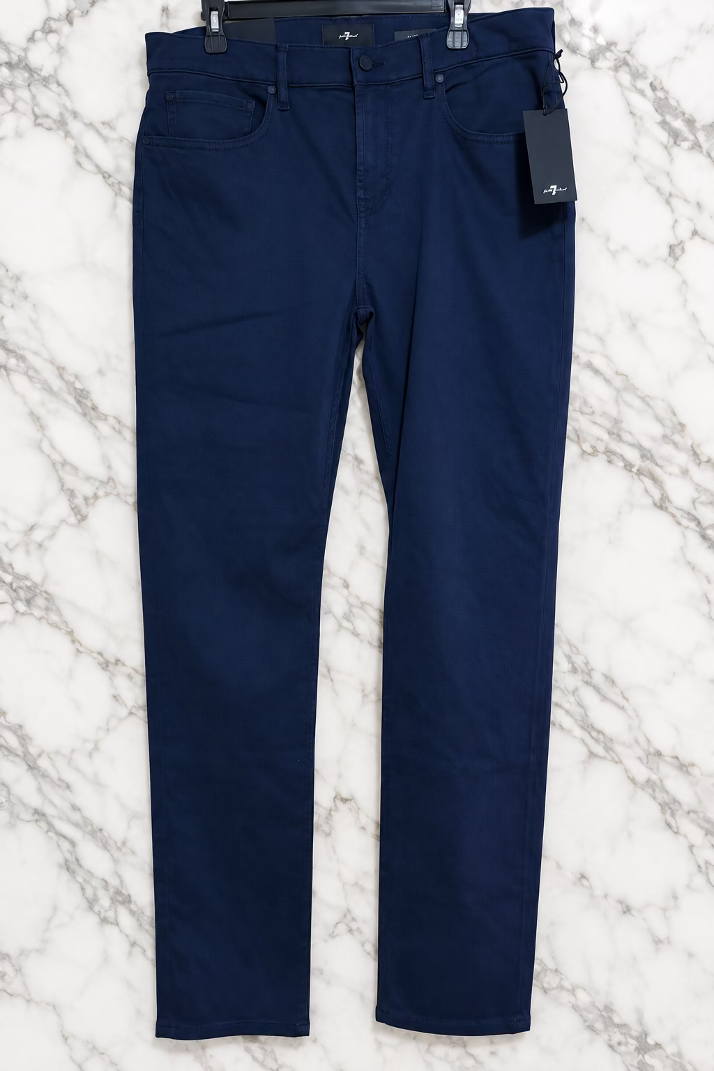 Pantalones 7 For All Mankind Slimmy Luxe Performance - Talla 36 - Azul Marino
