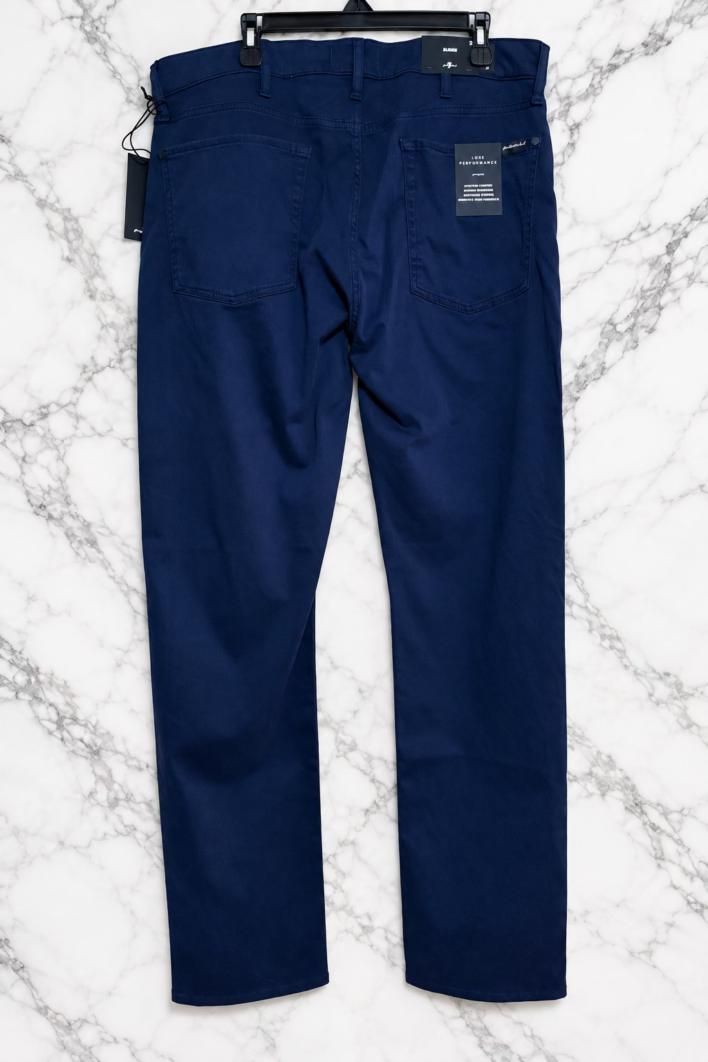 Pantalones 7 For All Mankind Slimmy Luxe Performance - Talla 36 - Azul Marino