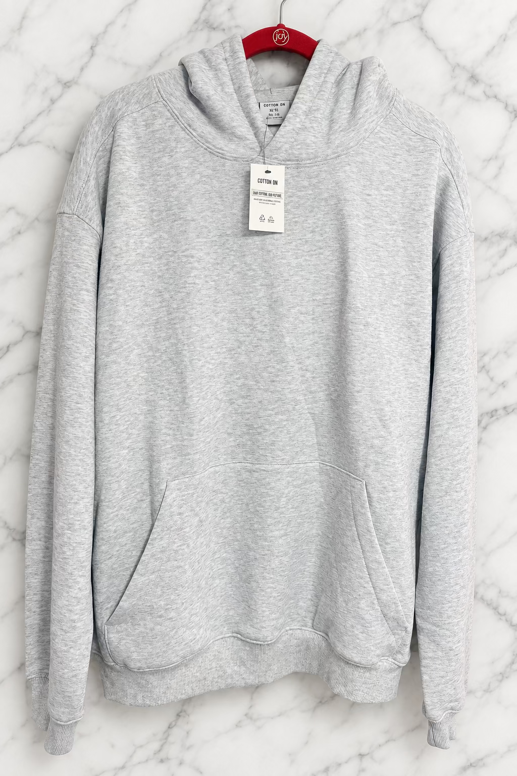 Sudadera con Capucha Gris Claro Cotton On - Talla XL - Nueva con Etiqueta