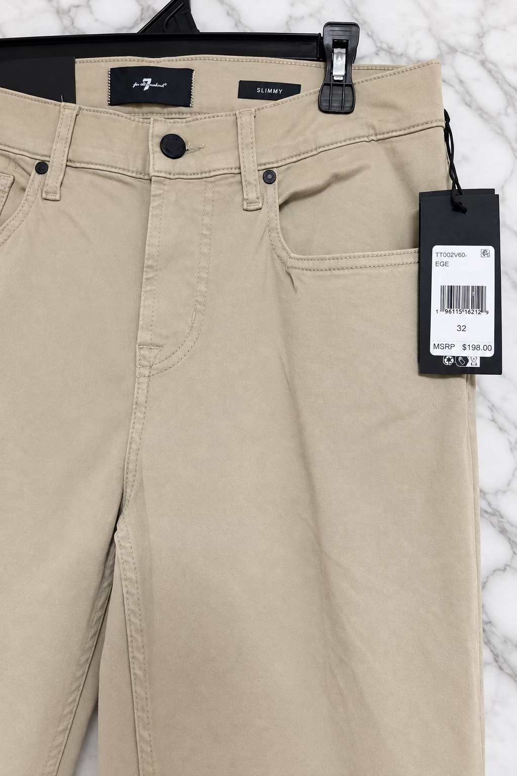 Pantalón Khaki Slim Fit de Diseñador - 7 For All Mankind