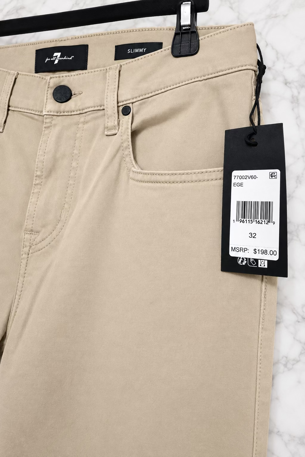 Pantalón Khaki Slim Fit de Diseñador - 7 For All Mankind