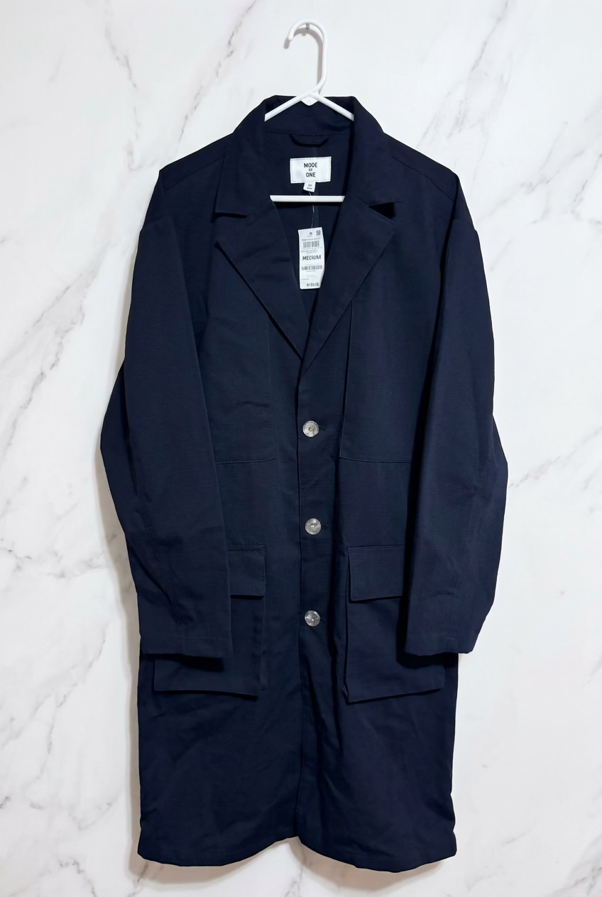 Chaqueta Tipo Gabardina Ligera Mode Of One – Negro