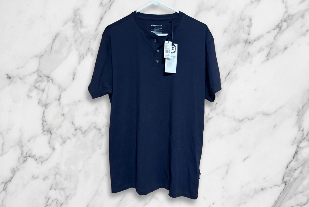 Playera Tipo Henley Kenneth Cole New York para Hombre – Black