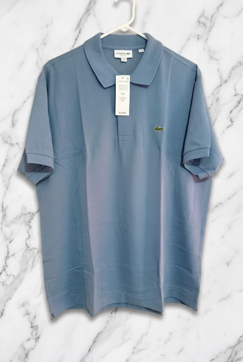 Playera Polo Lacoste Classic Fit para Hombre – Azul Acero