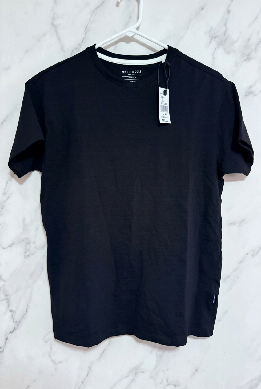 Camiseta Kenneth Cole New York Casual Negra para Hombre - Talla M