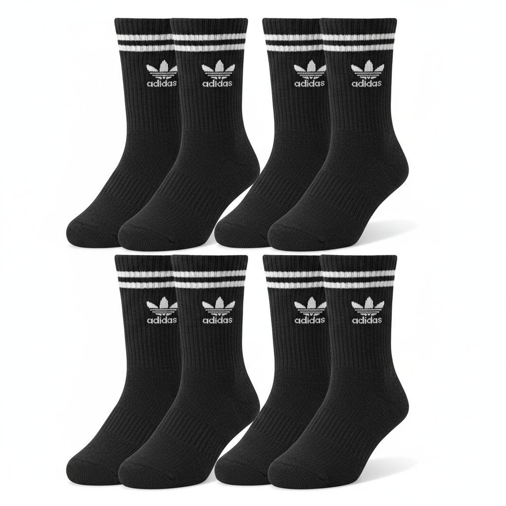 Medias Adidas Crew Originals (Paquete de 6 pares cerrados)