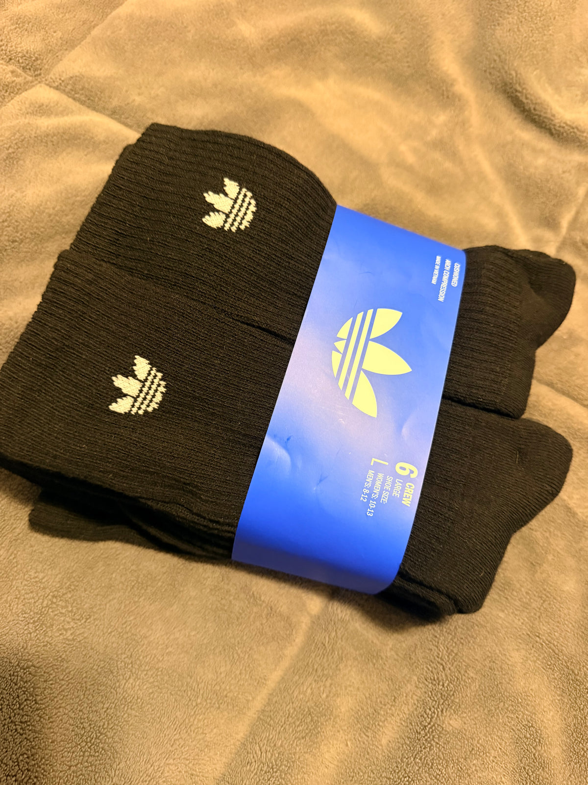 Medias Adidas Crew Originals (Paquete de 6 pares cerrados)